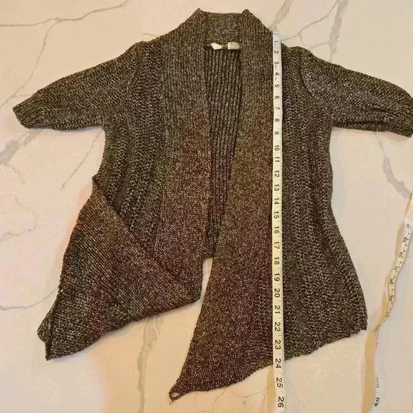 Moth Anthropologie Womens Open Knit Cardigan Brown Size Small - Picture 7 of 7